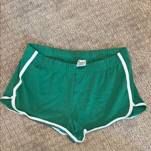 BRAND NEW No Boundaries Green and White Athletic Shorts with Elastic Waistband